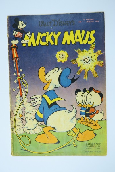 Micky Maus 1954/ 1 Originalheft vom Januar 1954 in Z (3) 51709
