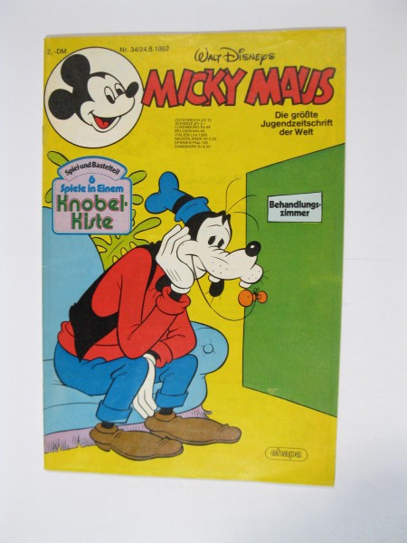Micky Maus 1982/34 Originalheft vom 24.8.82 im Z (1). 77901