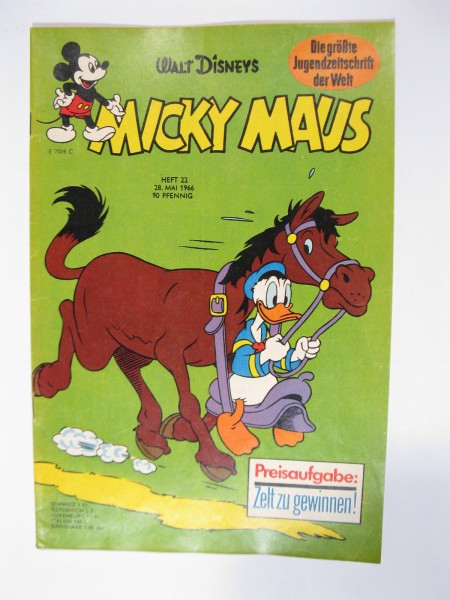 Micky Maus 1966/22 Originalheft vom 28.5.66 im Z (1-2). 75733