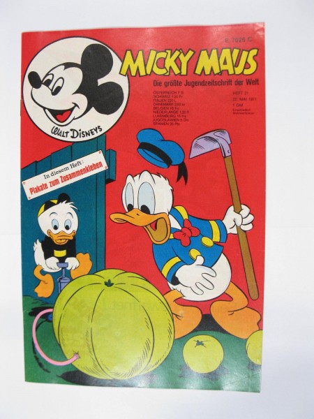Micky Maus 1971/21 Originalheft vom 22.5.71 in Z (1 oS) 54145