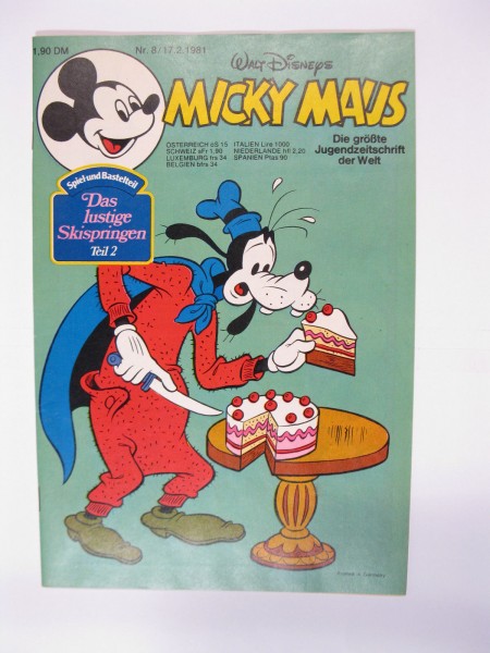 Micky Maus 1981/ 8 Originalheft vom 17.2.81 in Z (1) 54650
