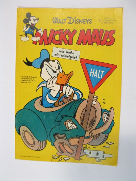 Micky Maus 1959/35 Originalheft vom 29.8. 59 in Z (1) 57514