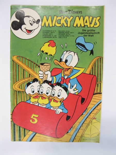 Micky Maus 1975/28 Originalheft vom 12.7.75 in Z (1-2/2) 58664
