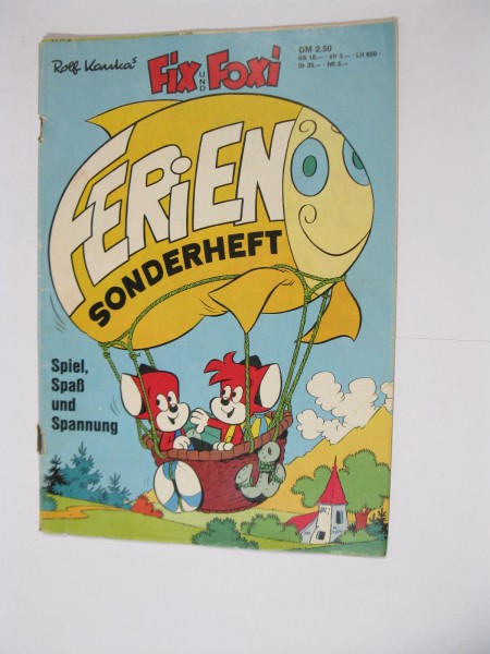 Fix und Foxi Sonderheft Ferien 1975 Pabel / Kauka im Z (2-3). 112135