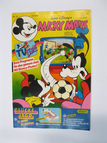 Micky Maus 1988/23 Originalheft vom 1.6.88 in Z (1) 55027
