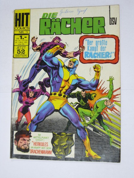 Hit Comics Nr. 78 Rächer Marvel BSV Williams im Z (2-3 NZ). 123675