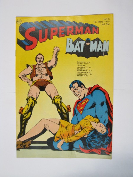 Superman Comic 1975/ 6 Ehapa im Zustand (2 oS). 66641