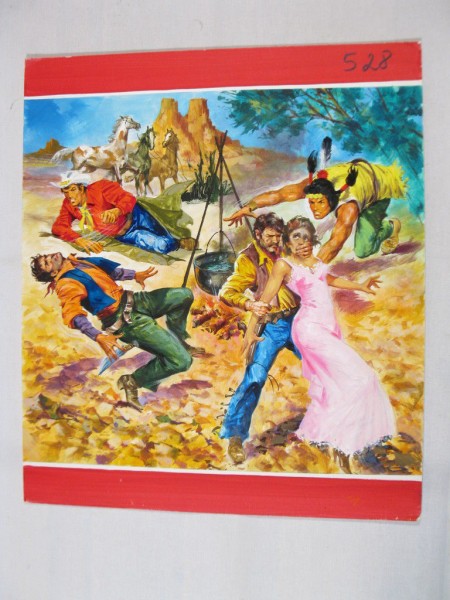 Lasso Cover Nr. 528 Gefangene der Texasbande Original Titelbild Zeichnung 64584