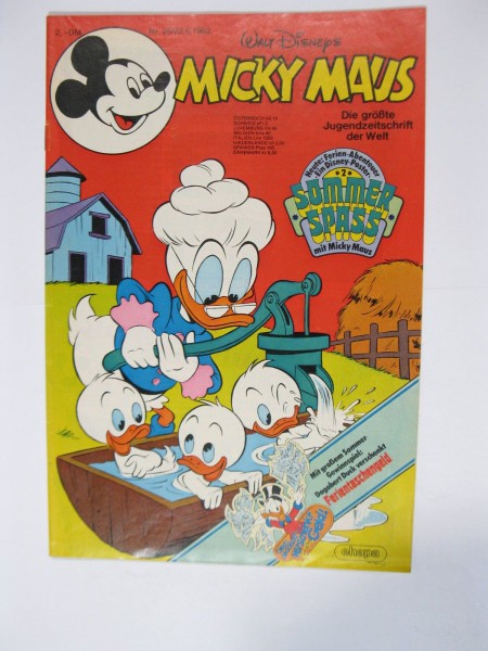 Micky Maus 1982/25 Originalheft vom 22.6.82 im Z (1). 77881