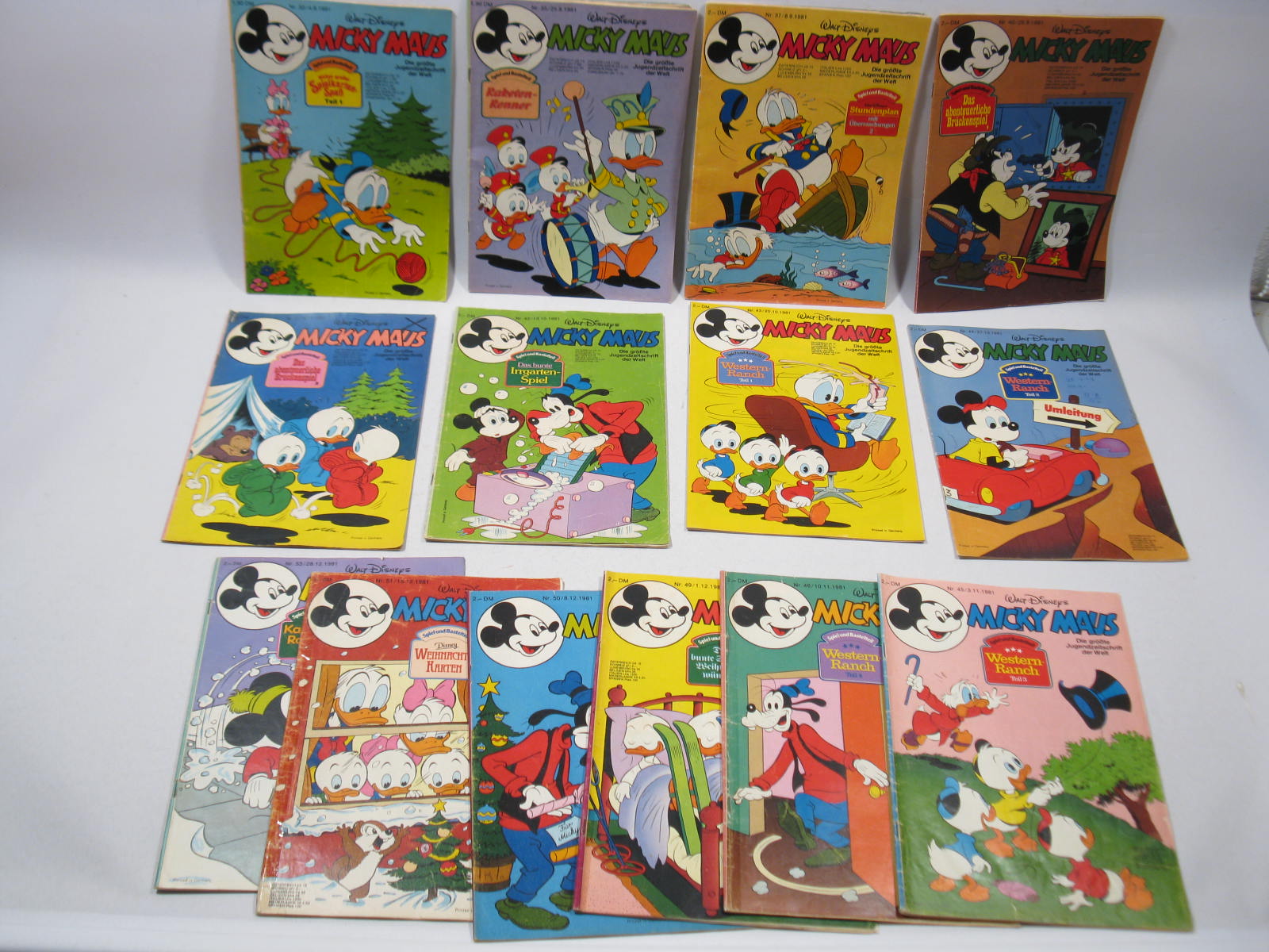 sehr guter Zustand zur Auswahl Micky Maus Hefte des Jahrgang 1981 mit Beilagen 