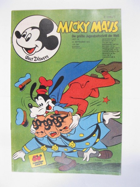 Micky Maus 1973/38 Originalheft vom 22.9.73 in Z (1 oS) 54267