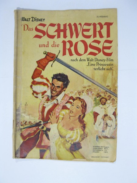 Micky Maus Sonderheft Schwert und die Rose Ehapa im Zustand (3-4). 121205