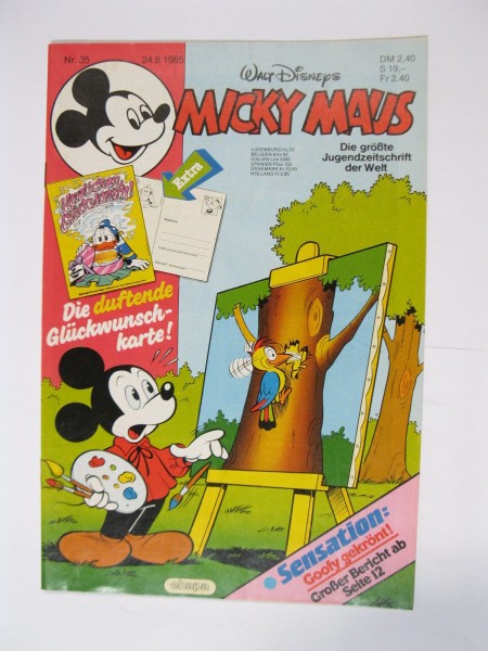 Micky Maus 1985/35 Originalheft vom 24.8.85 im Z (1-2). 78159