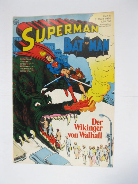 Superman Comic 1974/ 5 Ehapa im Zustand (2 oS). 113471