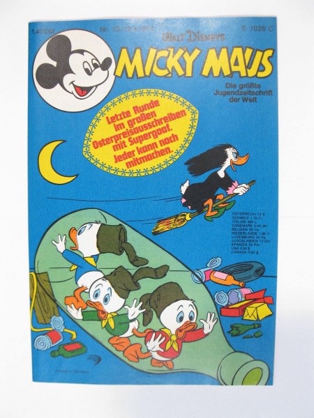 Micky Maus 1974/15 Originalheft vom 13.4.74 in Z (1 oS) 54296