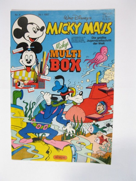Micky Maus 1987/ 6 Originalheft vom 29.1.87 im Z (1-2). 78283