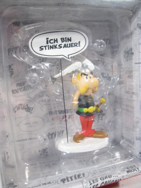 Asterix Figur mit Sprechblase "bin stinksauer" Kunstharz Plastoy Collectoys
