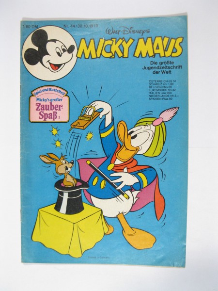 Micky Maus 1979/44 Originalheft vom 30.10.79 im Z (2). 77615
