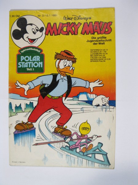 Micky Maus 1981/ 3 Originalheft vom 13.1.81 im Z (2-3). 77739