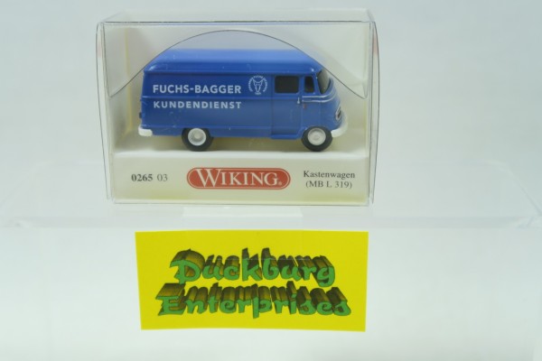 Wiking 026503 MB L319 Kastenwagen Fuchs-Bagger blau in OVP 1:87 164991