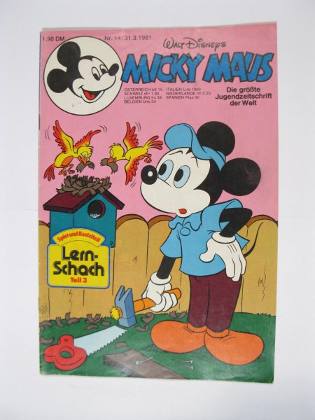 Micky Maus 1981/14 Originalheft vom 31.3.81 im Z (2). 77769
