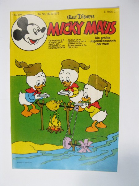 Micky Maus 1975/35 Originalheft vom 30.8.75 im Z (1). 75965