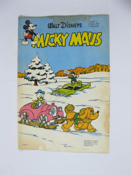 Micky Maus 1963/10 vom 9.3.63 Ehapa im Zustand (2-3). 119637