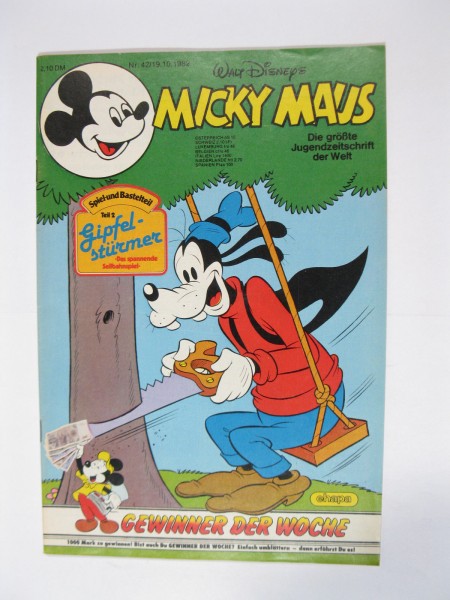 Micky Maus 1982/42 Originalheft vom 19.10.82 im Z (1). 77919