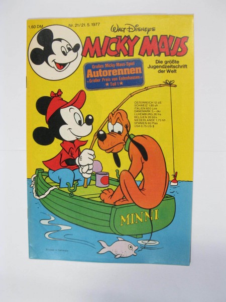 Micky Maus 1977/21 Originalheft vom 21.5.77 in Z (1-2 oS) 54452
