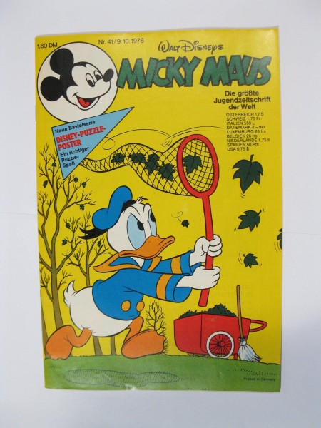Micky Maus 1976/41 Originalheft vom 9.10.76 in Z (1-2 oS) 54420