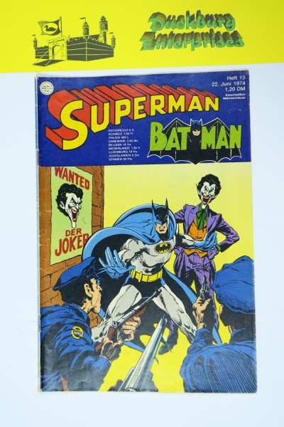 Superman Comic 1974/13 Ehapa im Zustand (2-3 oS ). 145689