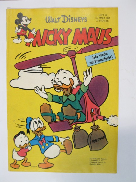 Micky Maus 1961/13 Originalheft vom 25.3. 61 in Z (1 oS) 57668