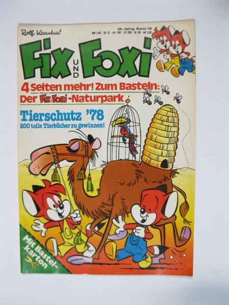 Fix und Foxi 26. Jhrg. 1978/39 + Beilage Kauka Pabel im Z (1/1-2). 79563