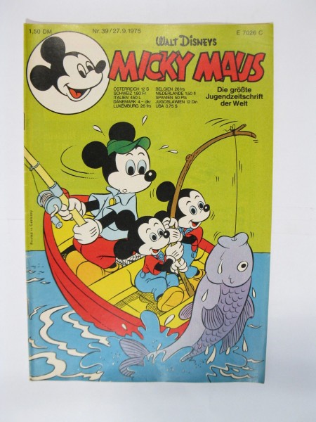 Micky Maus 1975/39 Originalheft vom 27.9.75 in Z (1-2) 58674