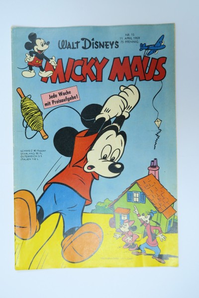 Micky Maus 1959/15 vom 11.4.59 Ehapa im Zustand (1-2). 143107