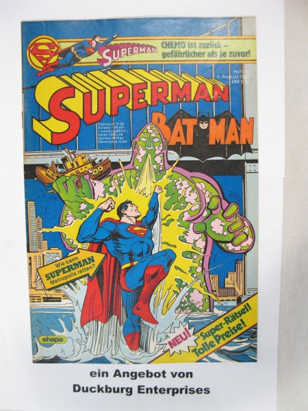 Superman Comic 1982/16 Ehapa Verlag im Zustand (1) 48151