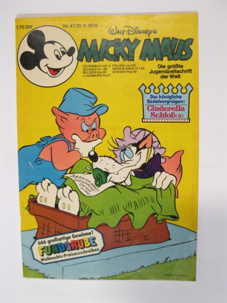 Micky Maus 1978/47 Originalheft vom 21.11.78 im Z (2). 77541