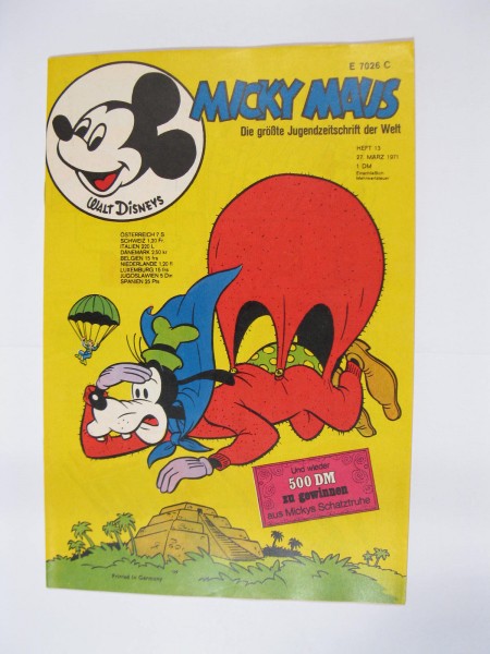 Micky Maus 1971/13 Originalheft vom 27.3.71 in Z (1 oS) 54137