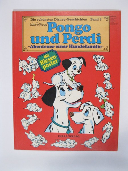 Schönste Disney-Geschichten Nr. 8 im Z(1-2) Pongo + Perdi Ehapa 1.Aufl.98237