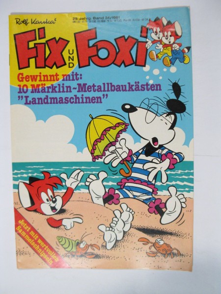 Fix und Foxi 29. Jhrg. 1981/34 Kauka Pabel im Z (1). 79713
