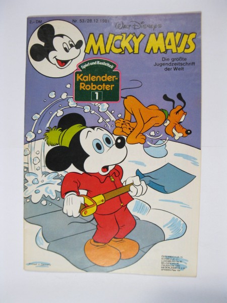 Micky Maus 1981/53 Originalheft vom 28.12.81 im Z (1). 77839