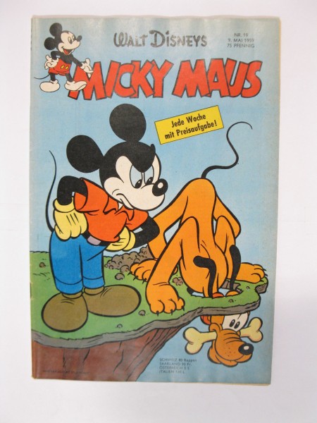Micky Maus 1959/19 Originalheft vom 9.5.59 in Z (1-2) 58374