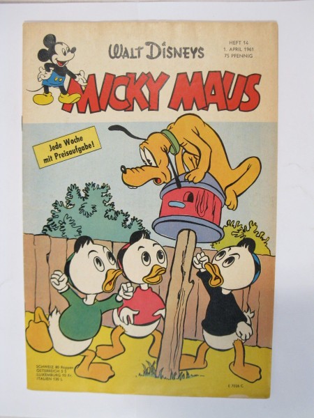 Micky Maus 1961/14 Originalheft vom 1.4. 61 in Z (1/1-2 oS) 57670