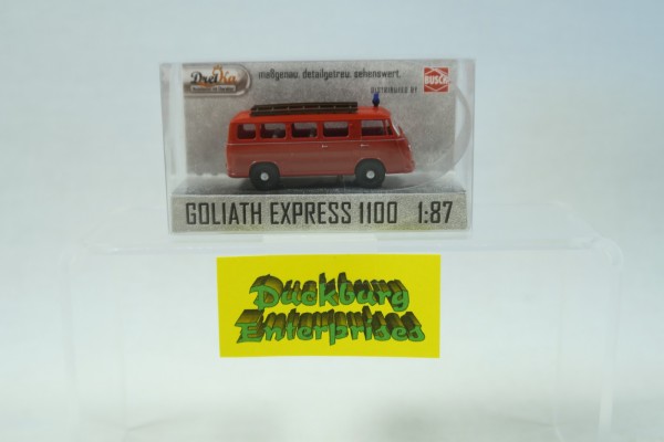 Busch 1:87 PKW 94123 Goliath Express 1100 Kombi Feuerwehr Dreika in OVP 169581