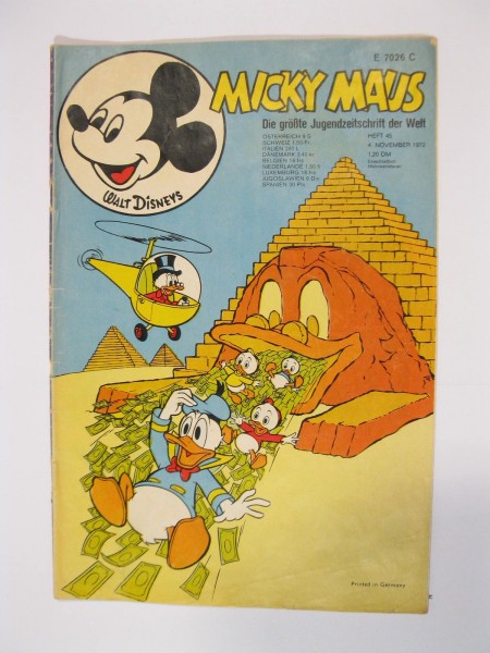 Micky Maus 1972/45 Originalheft vom 4.11.1972 in Z (2) 51660
