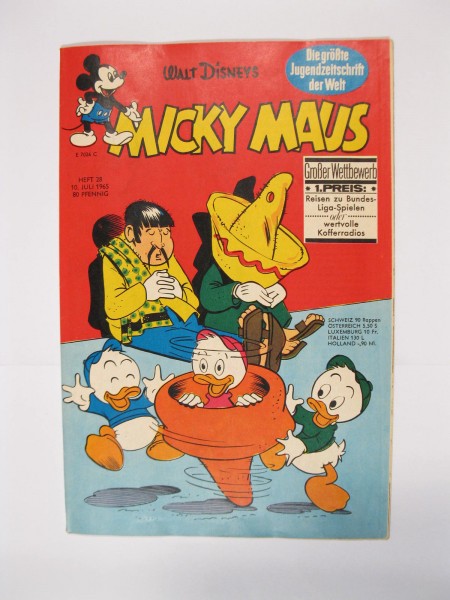 Micky Maus 1965/28 Originalheft vom 10.7.65 in Z (1-2 oS) 54101