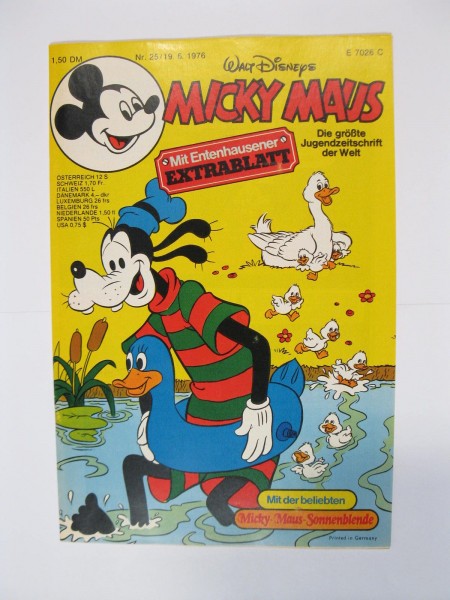 Micky Maus 1976/25 Originalheft vom 19.6.76 in Z (1 oS) 54403