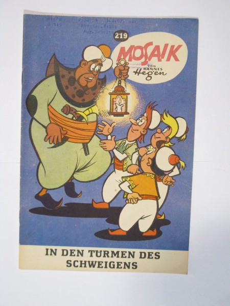Mosaik DDR Comic Nr. 219 Vlg. Junge Welt im Zustand (1-2/2). 64913
