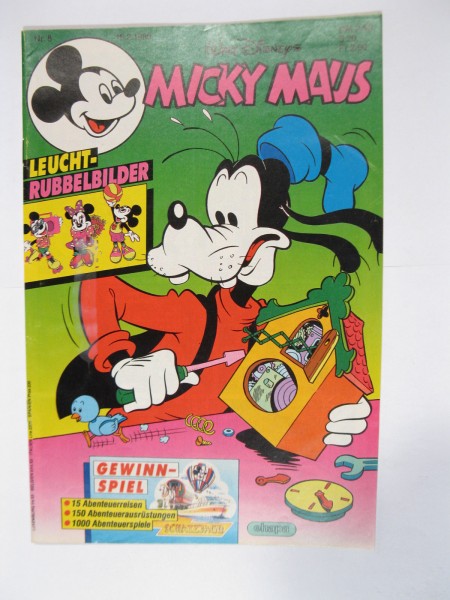 Micky Maus 1989/ 8 Originalheft vom 15.2.89 im Z (1-2). 78451