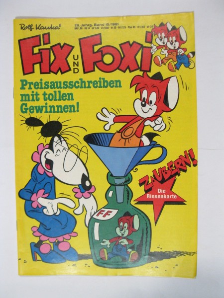 Fix und Foxi 29. Jhrg. 1981/15 Kauka Pabel im Z (1). 79705